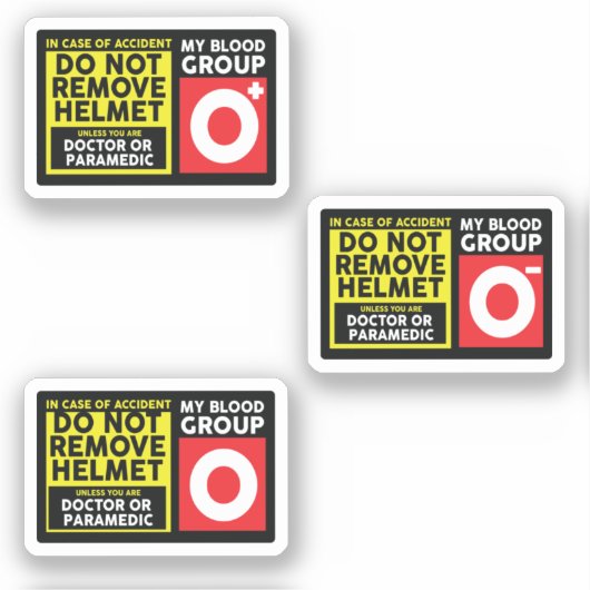 Blutgruppe O Aufkleber (Vorderseite)