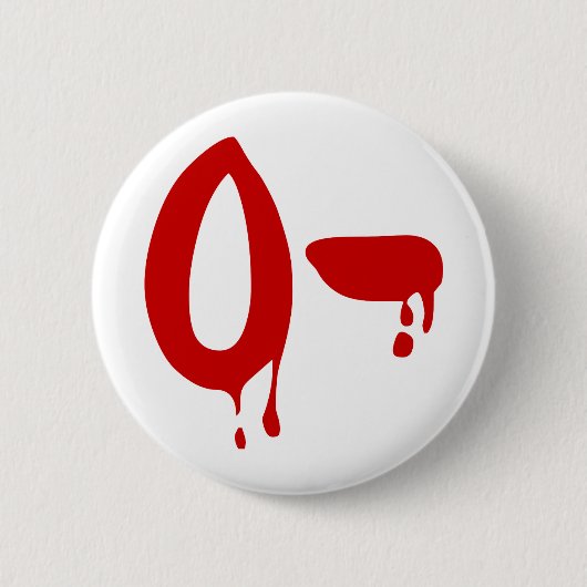 Blutgruppe O- Negative #Horror Hospital Button (Vorderseite)