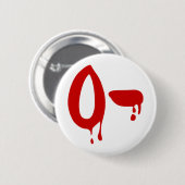 Blutgruppe O- Negative #Horror Hospital Button (Vorne & Hinten)