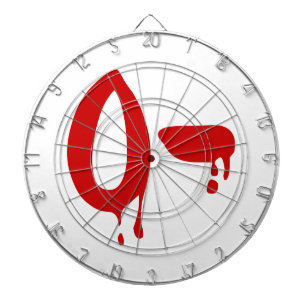 Blutgruppe O- Negative #Horror Hospital Dartscheibe