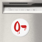 Blutgruppe O- Negative #Horror Hospital Magnet (In Situ (Geschirrspüler))