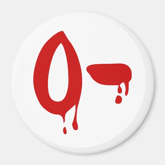Blutgruppe O- Negative #Horror Hospital Magnet (Vorne)