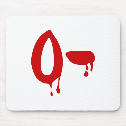 Blutgruppe O- Negative #Horror Hospital Mousepad (Vorne)