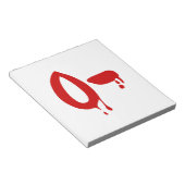 Blutgruppe O- Negative #Horror Hospital Notizblock (angewinkelt)