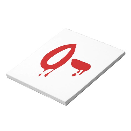Blutgruppe O- Negative #Horror Hospital Notizblock (Rotiert)