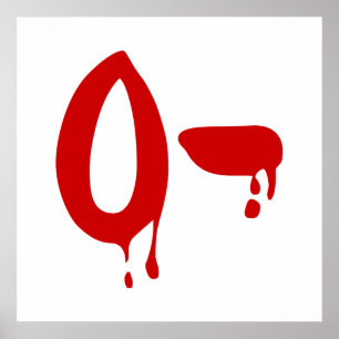 Blutgruppe O- Negative #Horror Hospital Poster