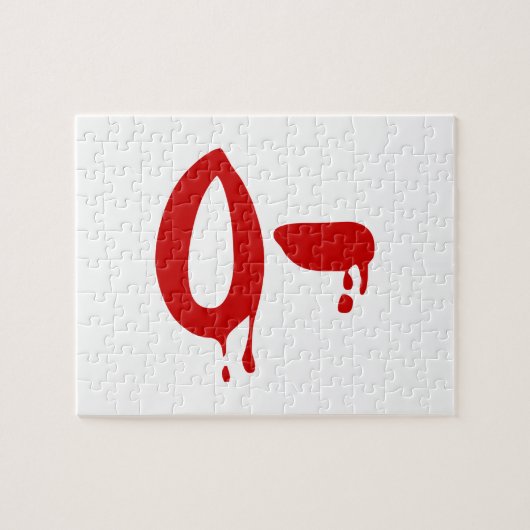 Blutgruppe O- Negative #Horror Hospital Puzzle (Horizontal)