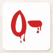 Blutgruppe O- Negative #Horror Hospital Rechteckiger Pappuntersetzer (Vorderseite)