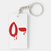 Blutgruppe O- Negative #Horror Hospital Schlüsselanhänger (Rückseite)