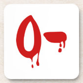 Blutgruppe O- Negative #Horror Hospital Untersetzer (Vorderseite)