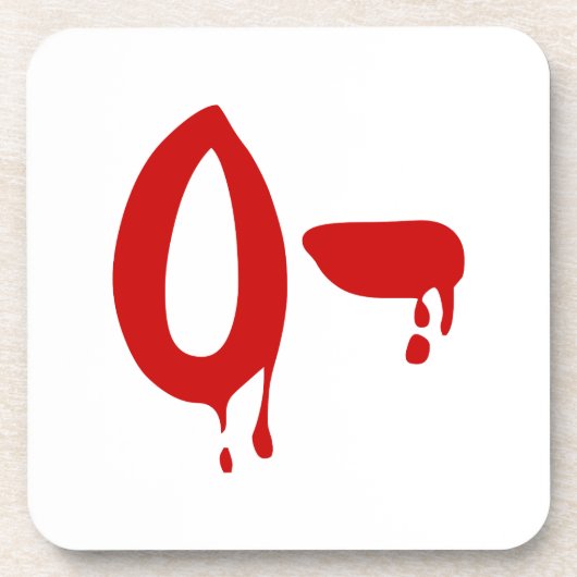 Blutgruppe O- Negative #Horror Hospital Untersetzer (Vorderseite)