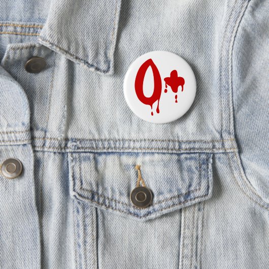 Blutgruppe O+ Positiv #Horror Hospital Button (Beispiel)