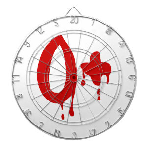 Blutgruppe O+ Positiv #Horror Hospital Dartscheibe