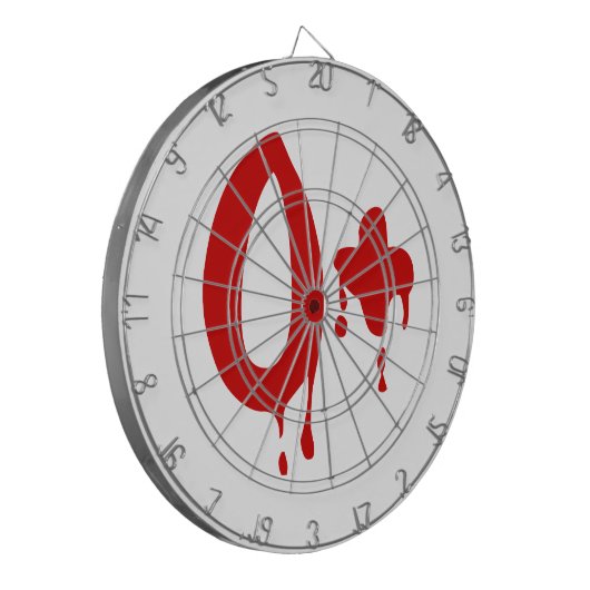 Blutgruppe O+ Positiv #Horror Hospital Dartscheibe (Vorderseite Links)