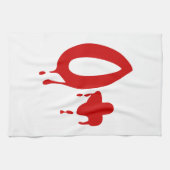 Blutgruppe O+ Positiv #Horror Hospital Handtuch (Horizontal)
