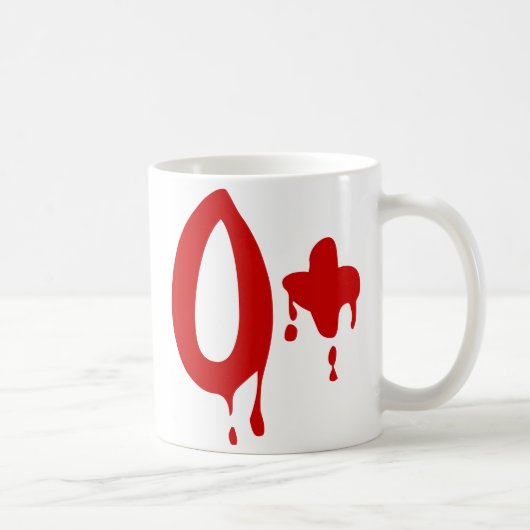 Blutgruppe O+ Positiv #Horror Hospital Kaffeetasse (Rechts)