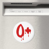 Blutgruppe O+ Positiv #Horror Hospital Magnet (In Situ (Geschirrspüler))