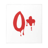 Blutgruppe O+ Positiv #Horror Hospital Notizblock (Vorderseite)