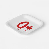 Blutgruppe O+ Positiv #Horror Hospital Pappteller (Gewinkelt)