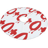 Blutgruppe O+ Positiv #Horror Hospital Polyester Weihnachtsbaumdecke (Schrägansicht)