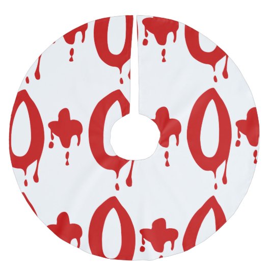 Blutgruppe O+ Positiv #Horror Hospital Polyester Weihnachtsbaumdecke (Vorderseite)