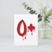 Blutgruppe O+ Positiv #Horror Hospital Postkarte (Stehend Vorderseite)