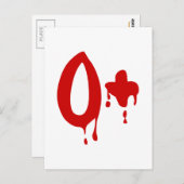 Blutgruppe O+ Positiv #Horror Hospital Postkarte (Vorne/Hinten)