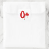 Blutgruppe O+ Positiv #Horror Hospital Quadratischer Aufkleber (Tasche)