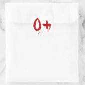 Blutgruppe O positiv Quadratischer Aufkleber (Tasche)