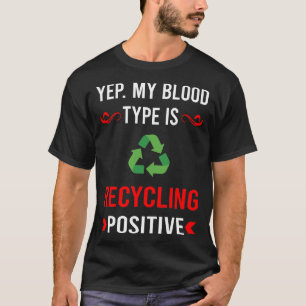 Blutgruppe Recycling Wiederverwertung T-Shirt