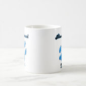 Bluthochdruck Vater Blauer Pawprint Kaffeetasse (Mittel)