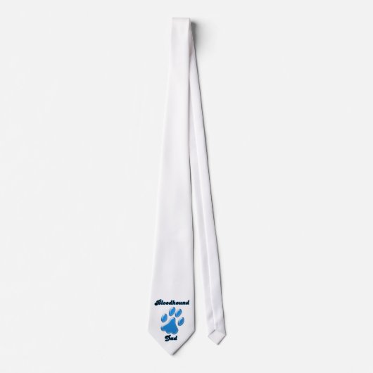 Bluthochdruck Vater Blue Pawprint Krawatte (Vorderseite)