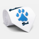 Bluthochdruck Vater Blue Pawprint Krawatte (Gerollt)