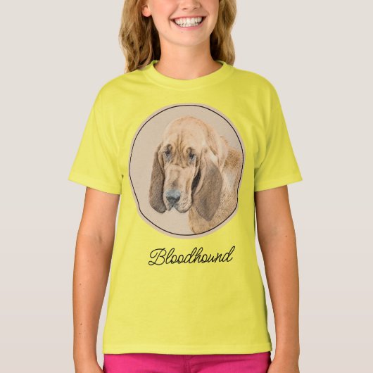 Bluthuhnmalerei - Niedliche Original Hunde Kunst T T-Shirt (Vorderseite)
