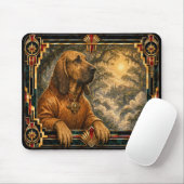 Bluthund, Art Deco Hund Mousepad (Mit Mouse)