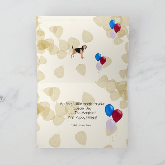 Bluthund auf TAN-Blätter Karte (Innenseite)