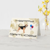 Bluthund auf TAN-Blätter Karte (Gelbe Blume)