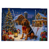 Bluthund-Feiertag  Große Geschenktüte (Rückseite)