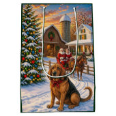 Bluthund-Feiertag Mittlere Geschenktüte (Rückseite)