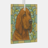 Bluthund "Festes Glas" Ornament Aus Glas (Vorderseite Rechts)