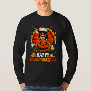 Bluthund Frohe Hallothanksmas Halloween Dankfest T-Shirt