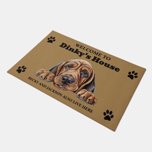 Bluthund Fußmatte (Schrägansicht)