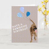 Bluthund-Geburtstag Karte (Gelbe Blume)