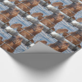 Bluthund-Gesicht Geschenkpapier (Ecke)