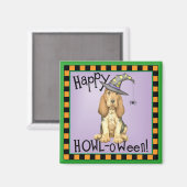 Bluthund Hexe Magnet (Vorderseite/Rückseite)