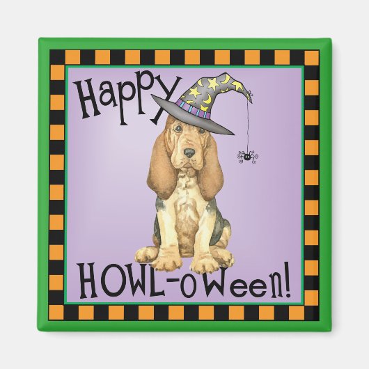 Bluthund Hexe Magnet (Vorne)