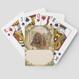 Bluthund-Hochzeitsgästebuch-Unterschriftendeck Spielkarten