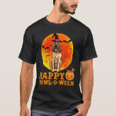 Bluthund Hund Halloween Happy Howl-O-Ween T-Shirt (Vorderseite)