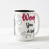Bluthund-Hund-Liebe-Tasse Zweifarbige Tasse (VorderseiteRechts)