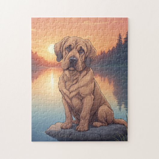Bluthund Hund Puzzle (Vertikal)